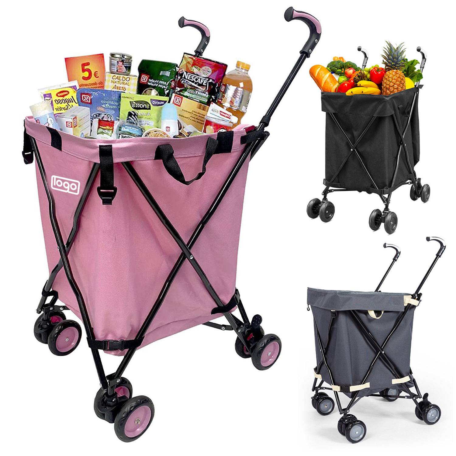Pro Foldable Camp Cart-All-Terrain Shopping&Hiking Trailer 5