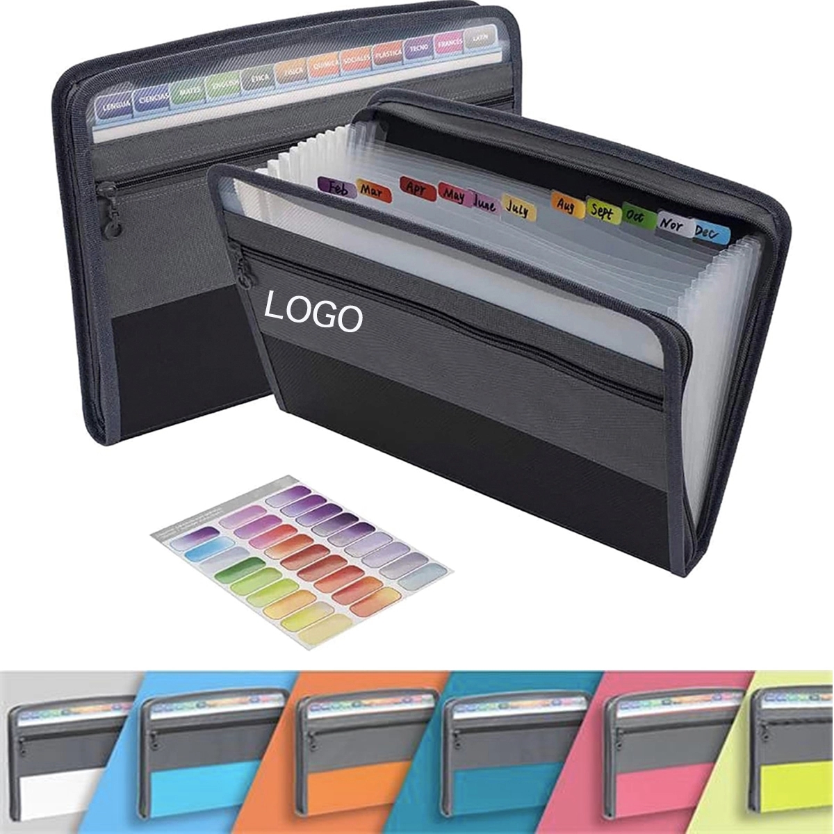 13 Pocket Expanding File Folder With Sticky Labels 4