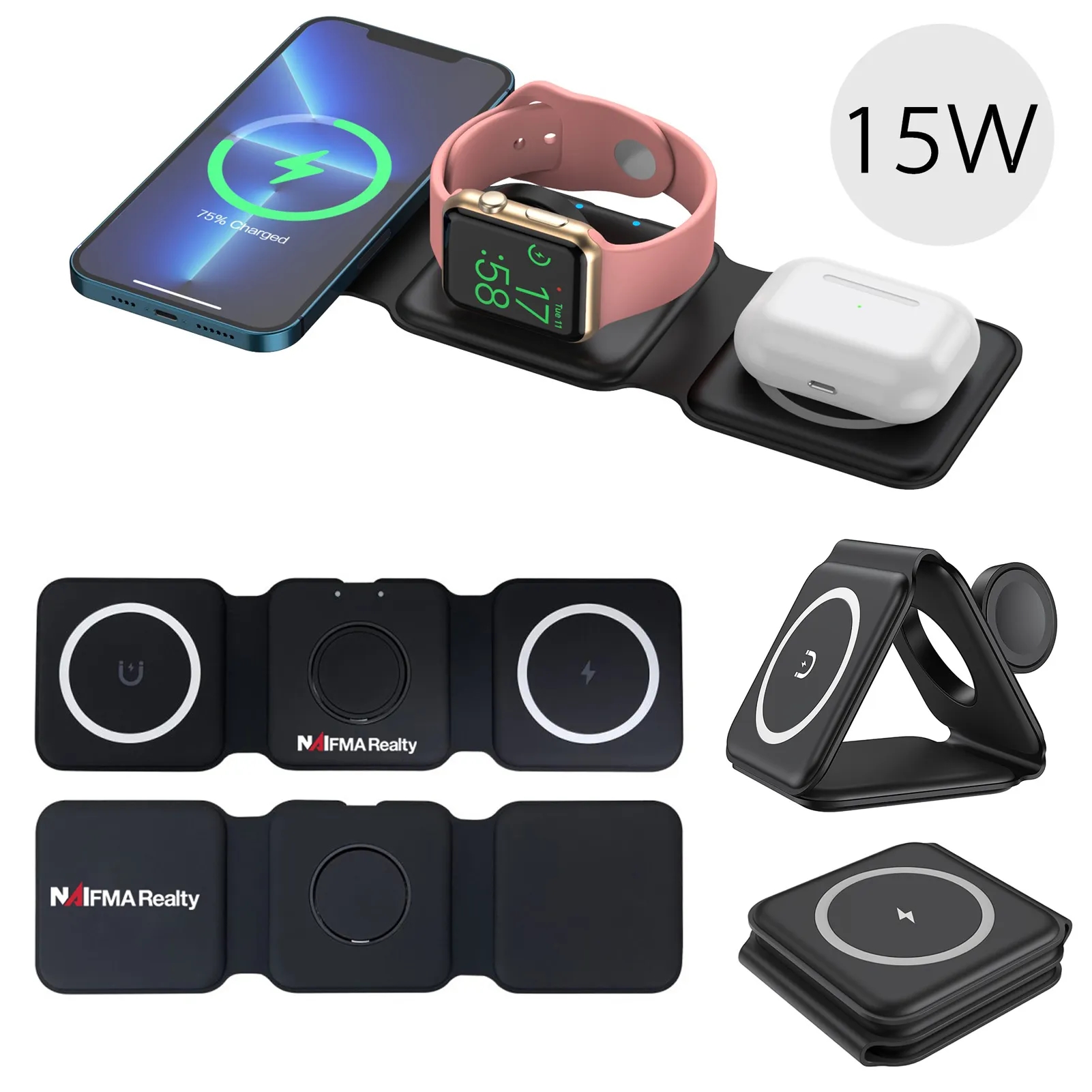 15W Fast Wireless Charging Station 3