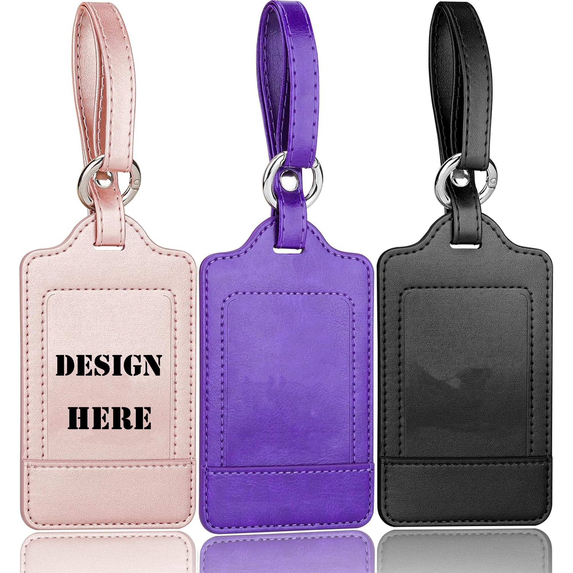 MOQ 50pcs PU Leather Luggage Tag 2