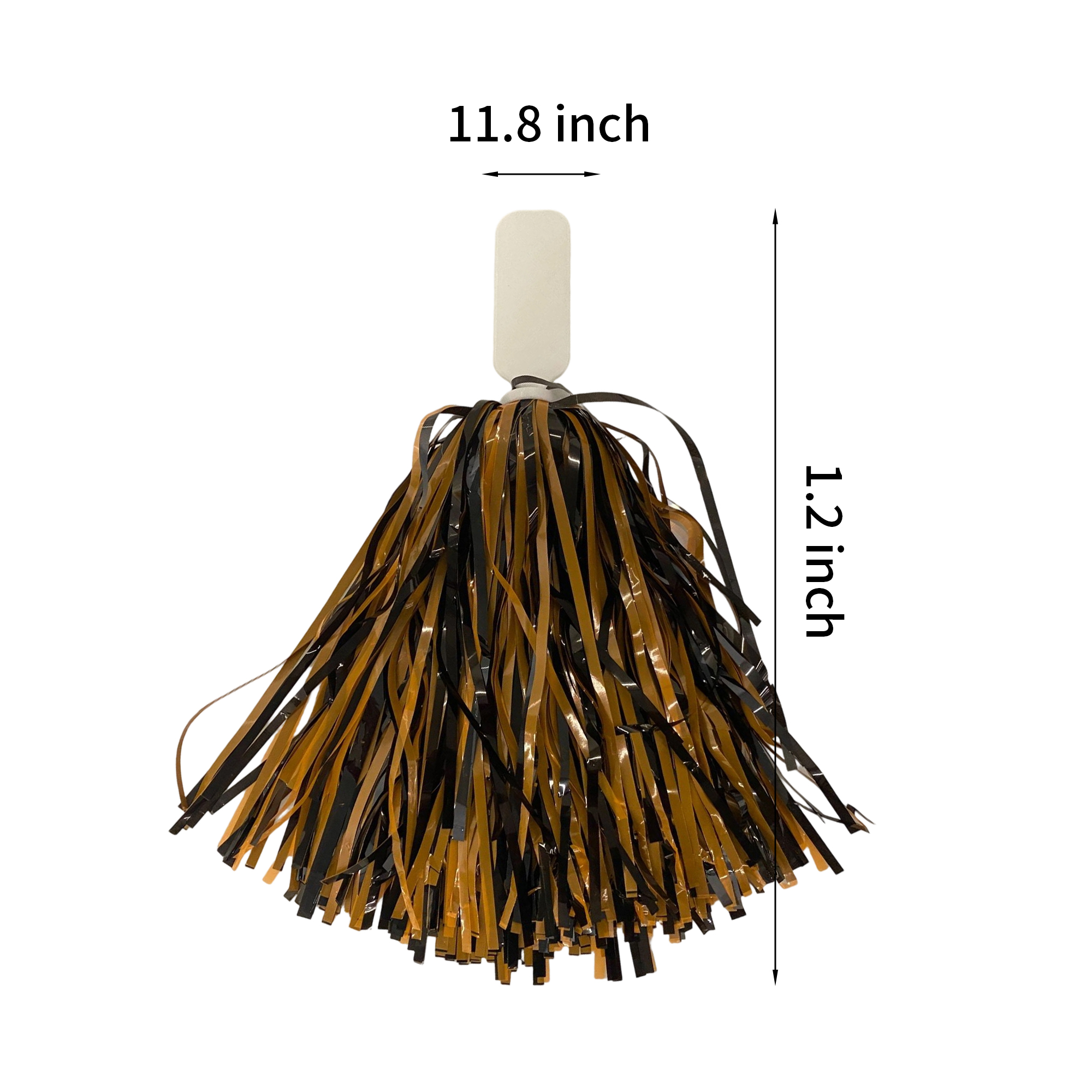 PET Material Cheerleader Pom With Plastic Handle 11.8" 12