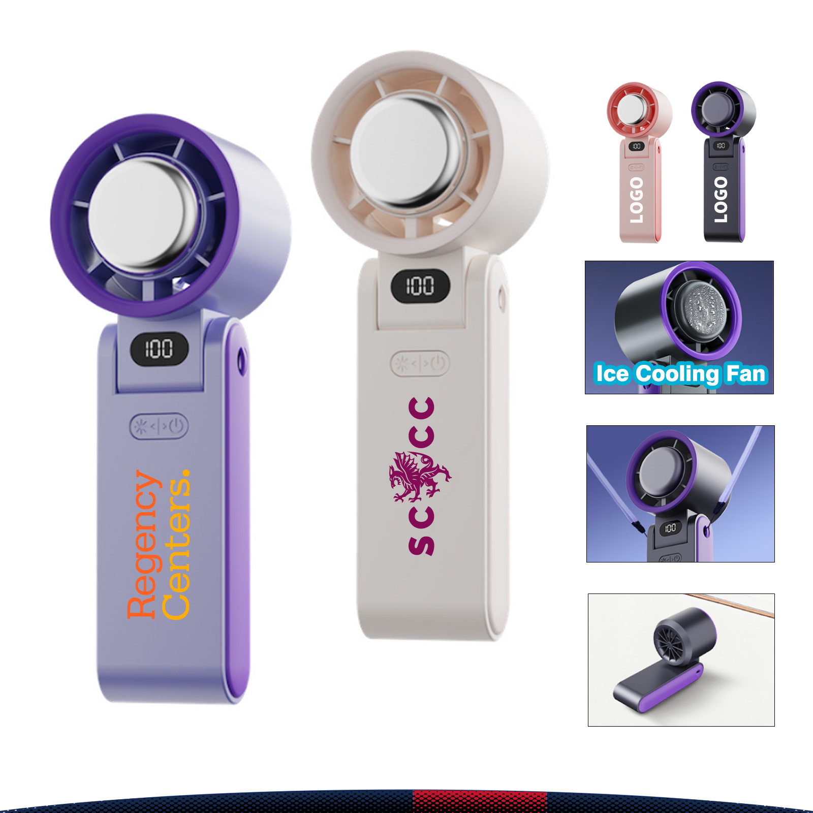 Nexairis 100 Speeds Ice Cooling Handheld Turbo Fan 7
