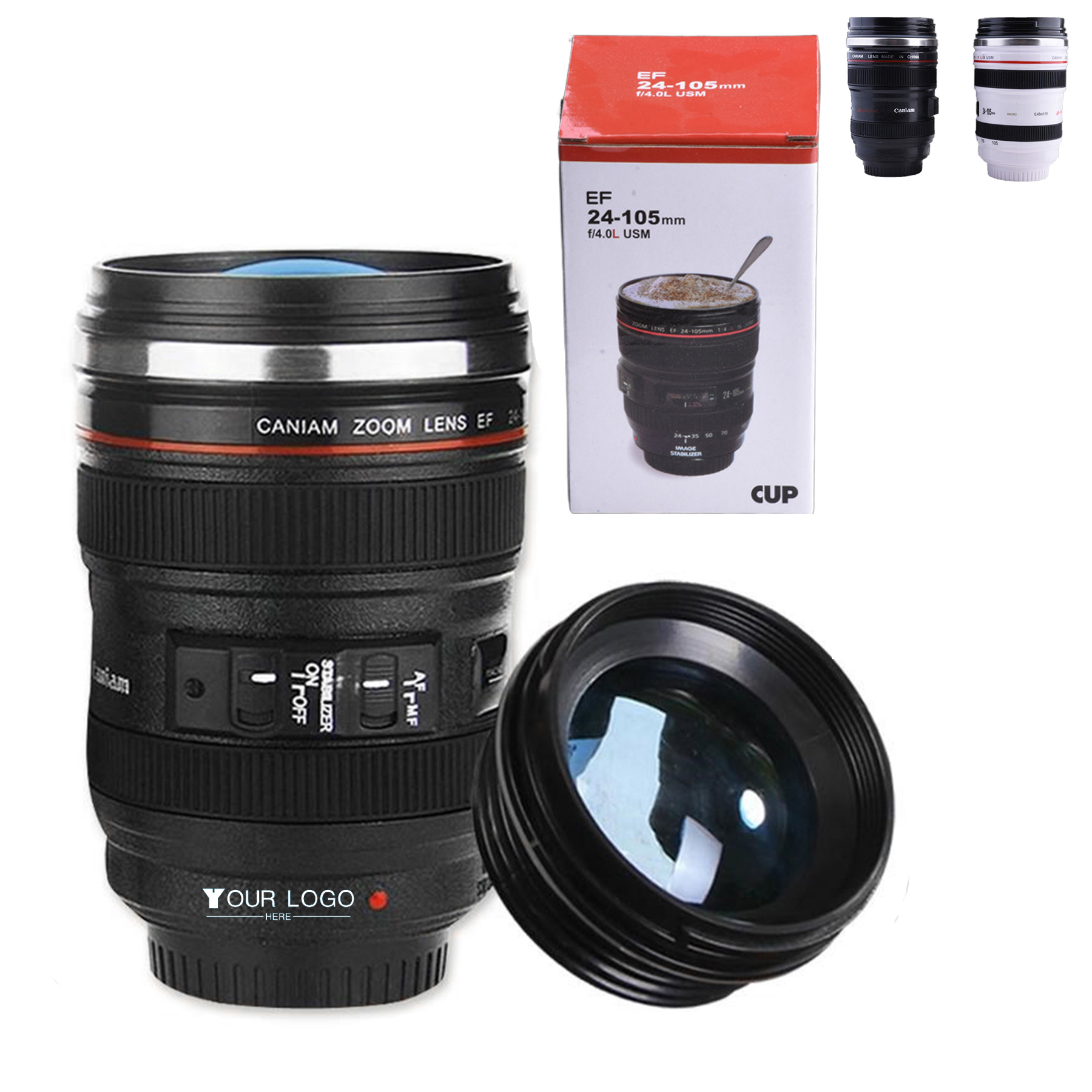 Camera Lens Stainless Steel Thermos Coffee Mug 2