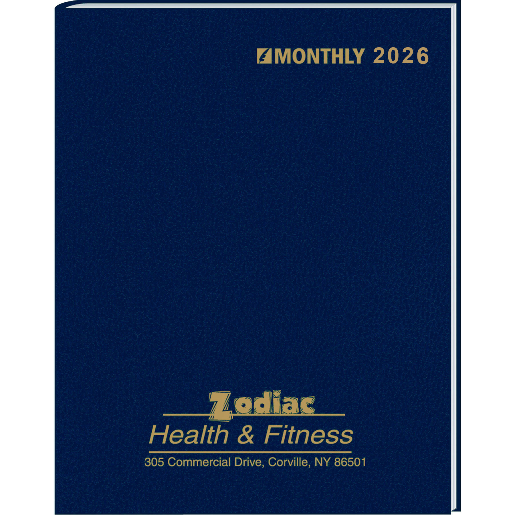 Ruled Monthly Format Stitched To Cover Desk Planner: 2027 5