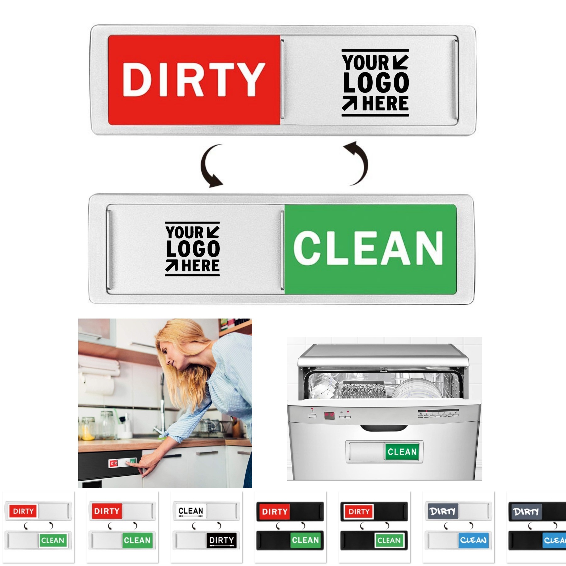 Dishwasher Magnet Clean Dirty Sign 2