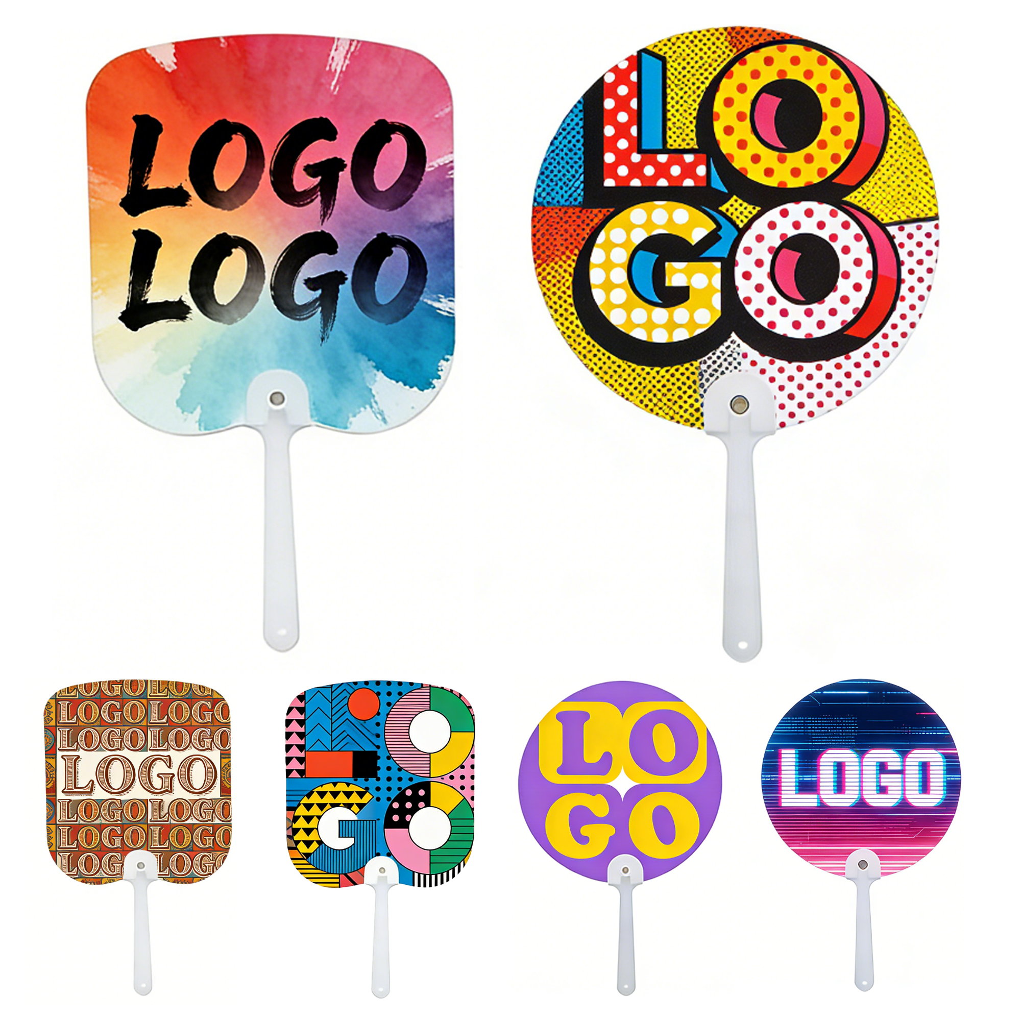 Double-Sided Full-Color Printed Plastic Fan 2
