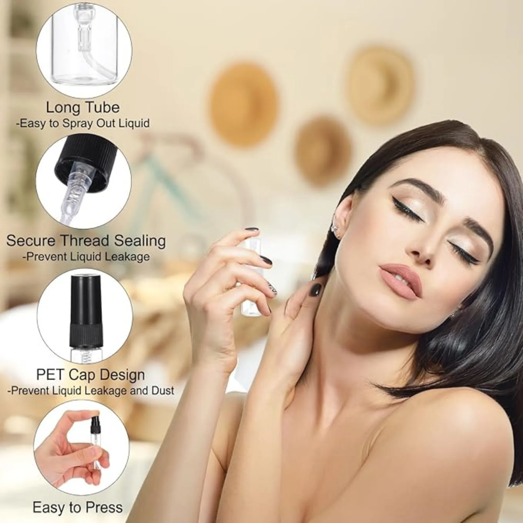 Portable Travel Perfume Spray Glass Bottle Free Shipping 5