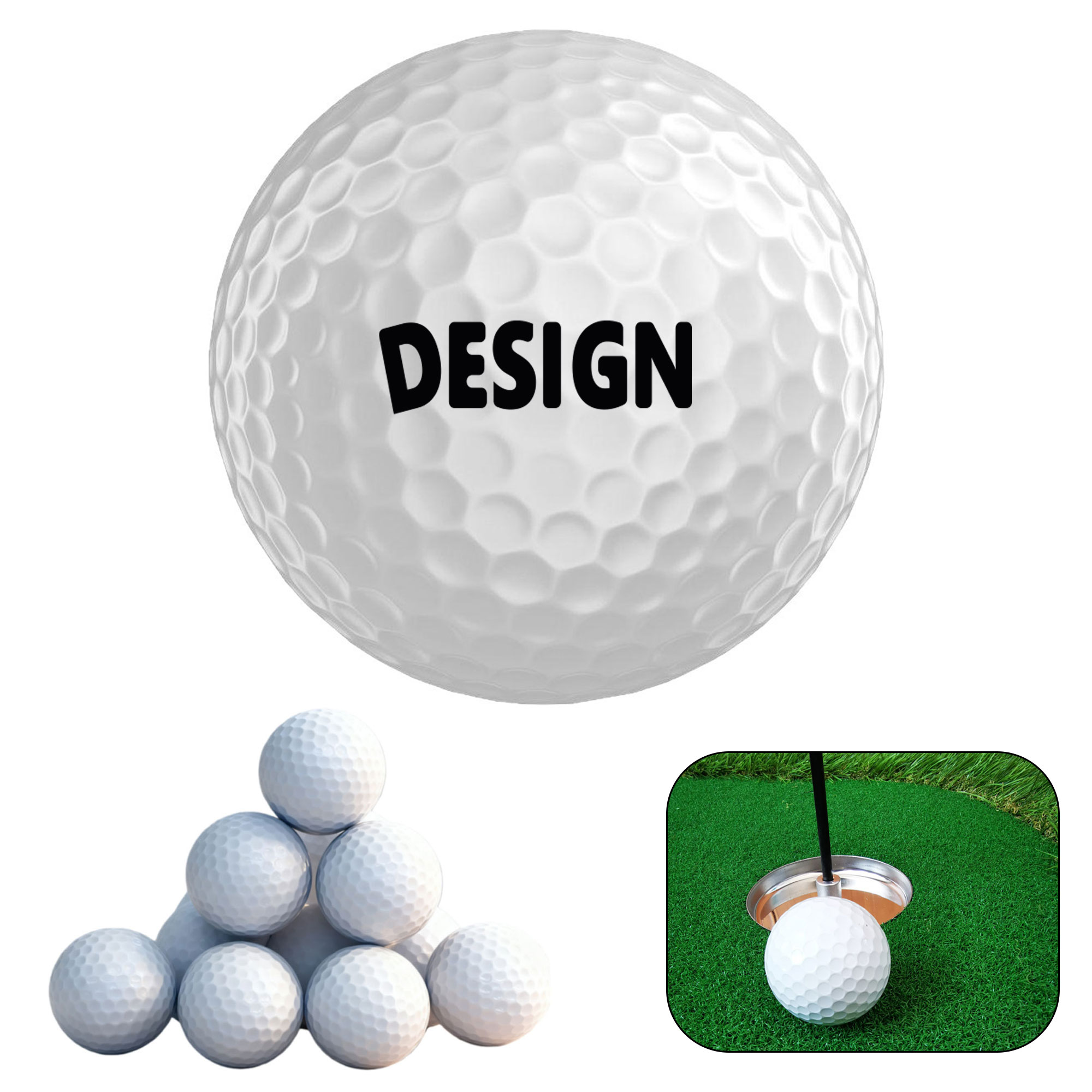 Personalized Golf Balls 2 Piece Surlyn Cover 2