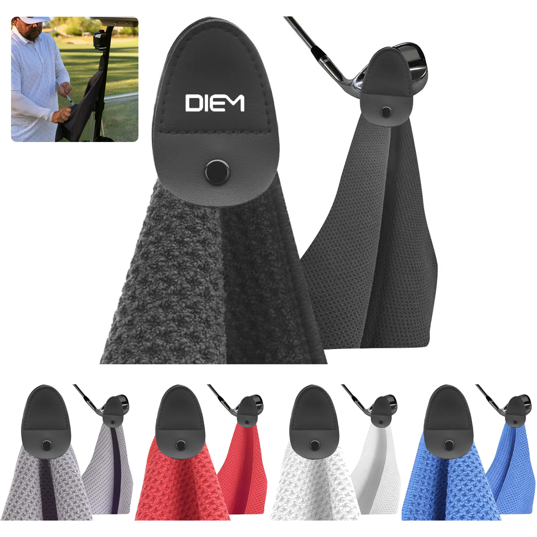 Magnetic Microfiber Golf Towel 1