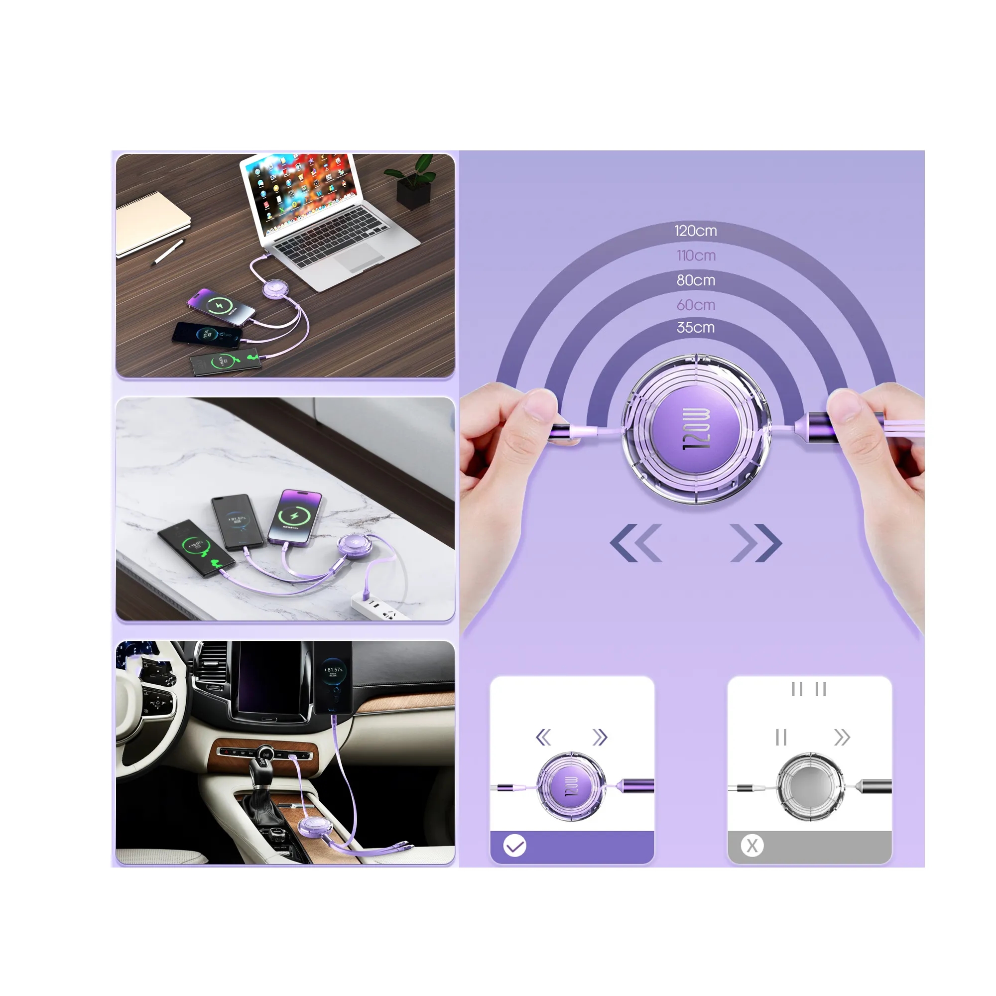 Custom Logo 120W 3-in-1 Cable 2