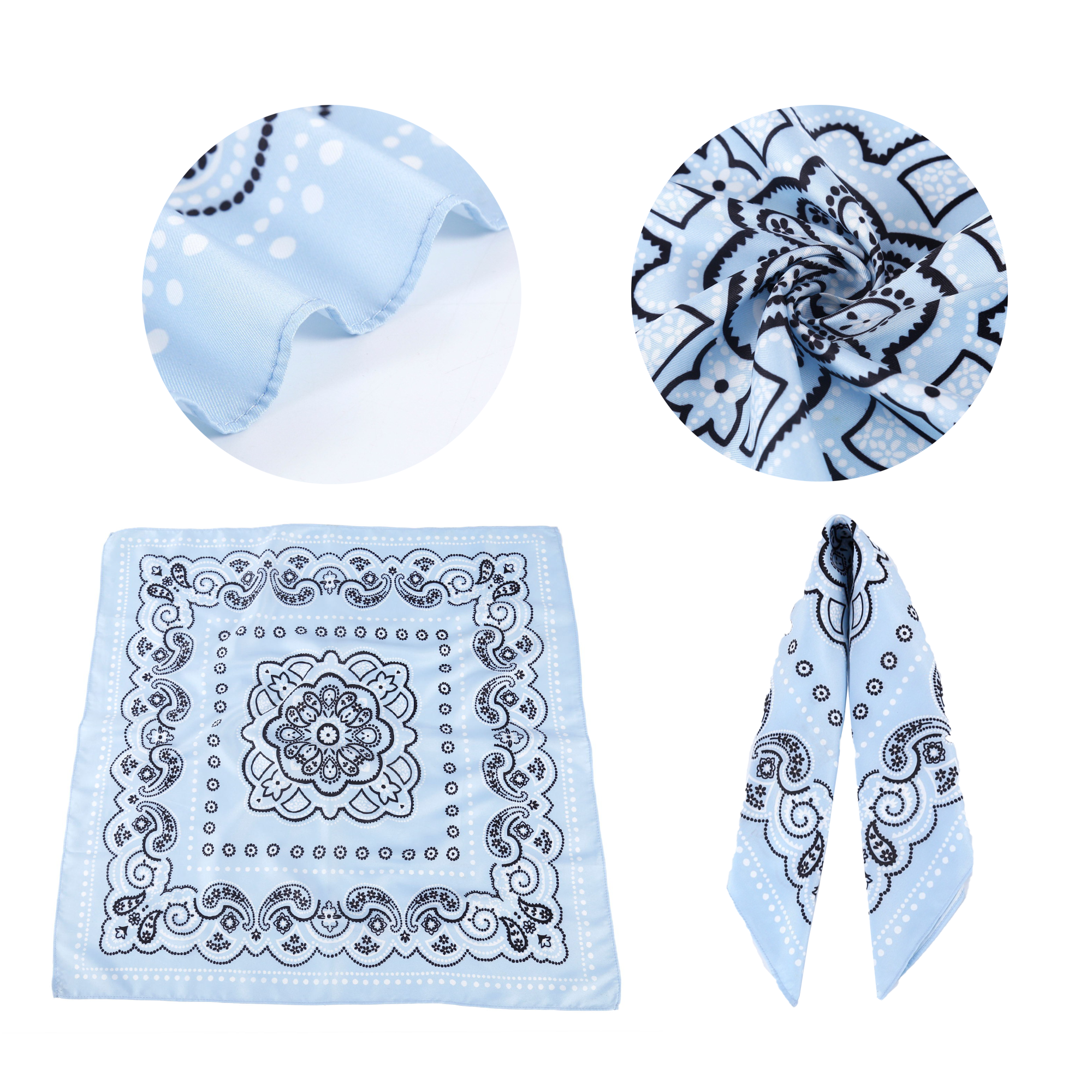Square Silk Scarf for the Neck 2