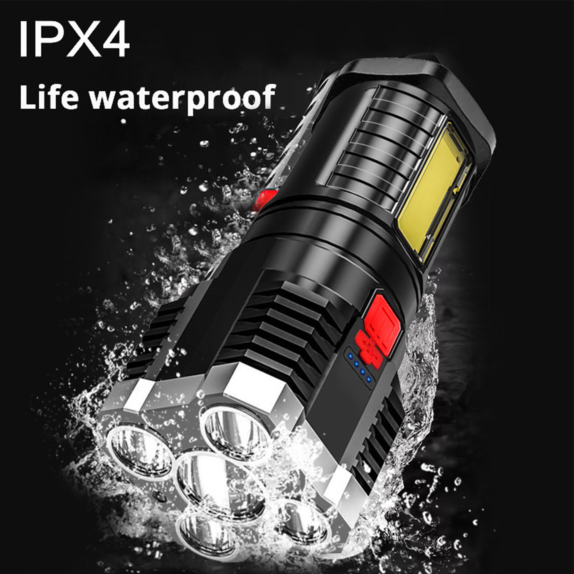High-Power Outdoor Flashlight with Side Light 2