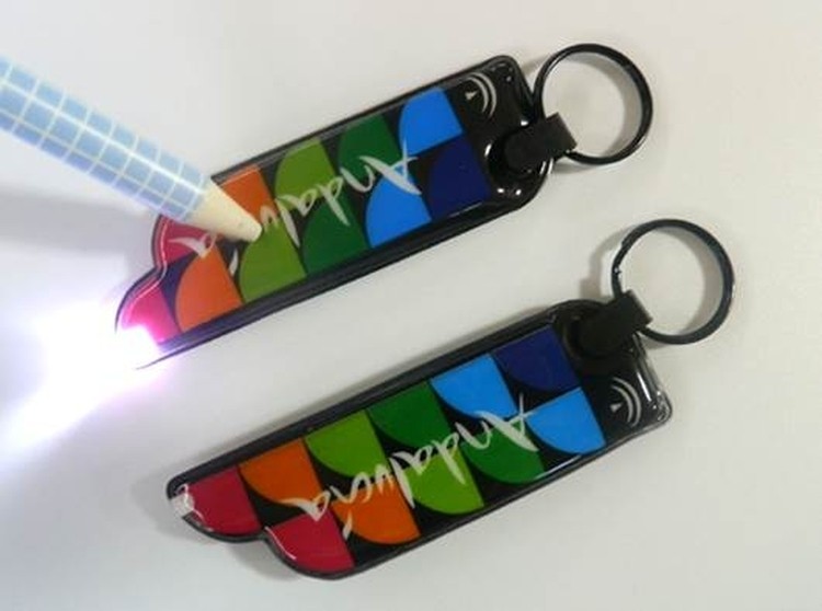 30S PVC LED Flashlight Key Chain Key Rings 1