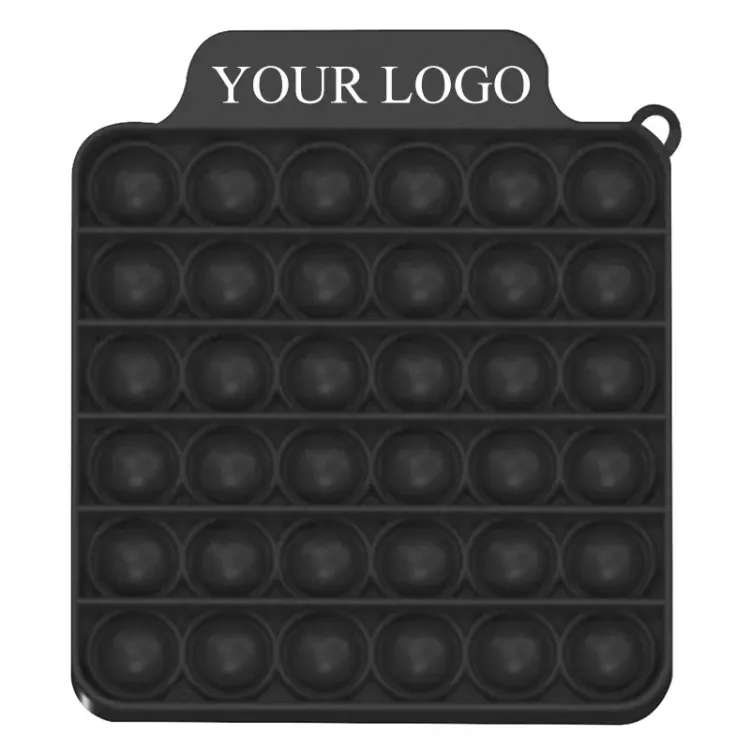 Square Bubble Fidget Sensory Toy With Carabiner 4
