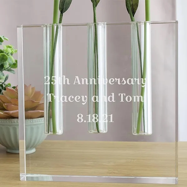Triple Play Square Crystal Bud Vase 4