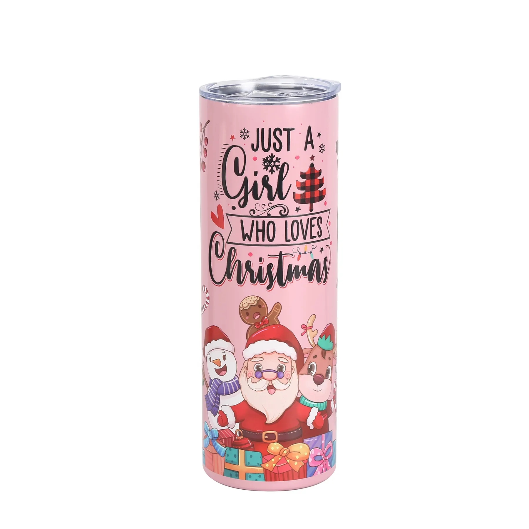 20 Oz. Custom Christmas Pattern Stainless Steel Vacuum Cup 6