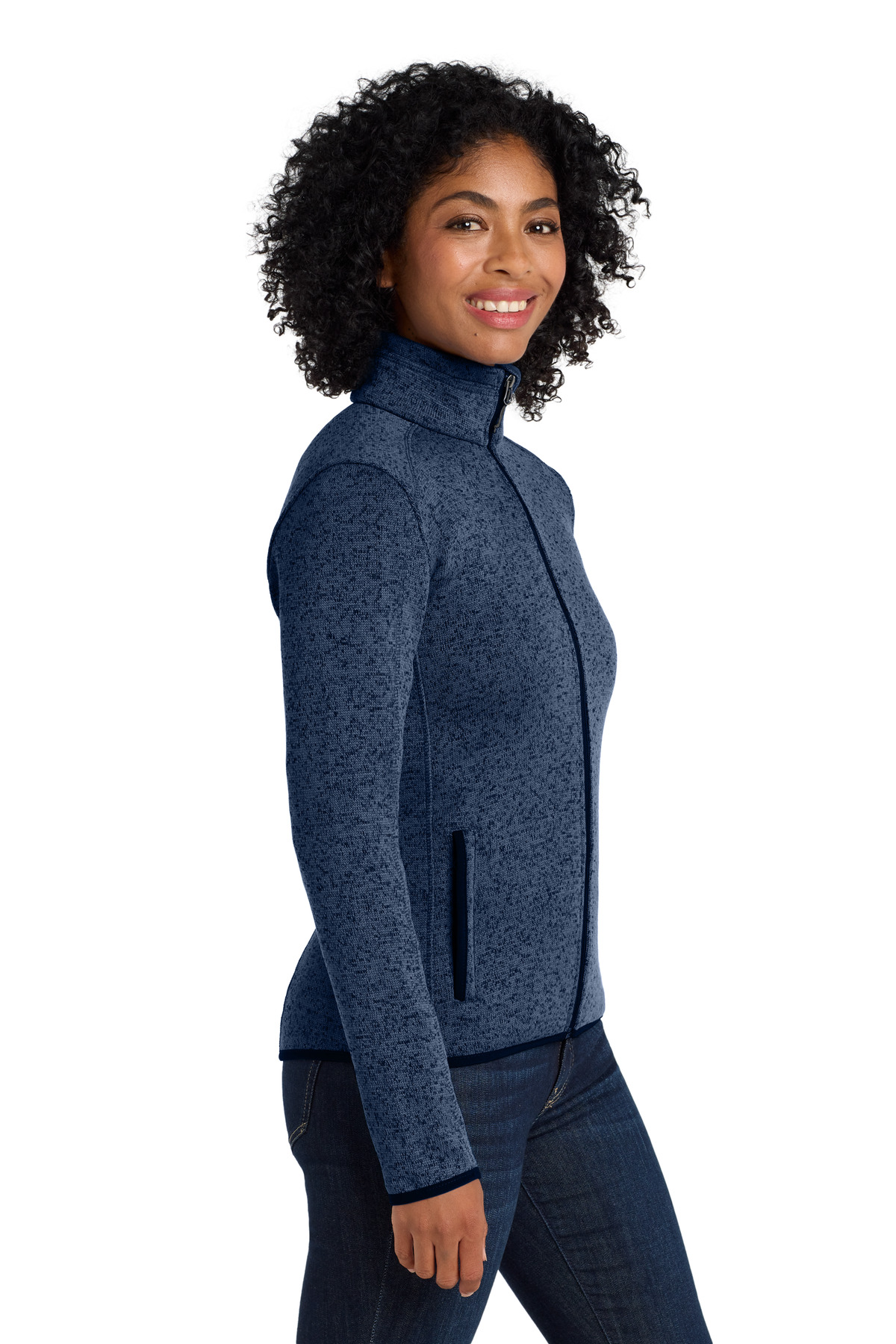 Port Authority Women's Sweater Fleece Jacket. L232 15