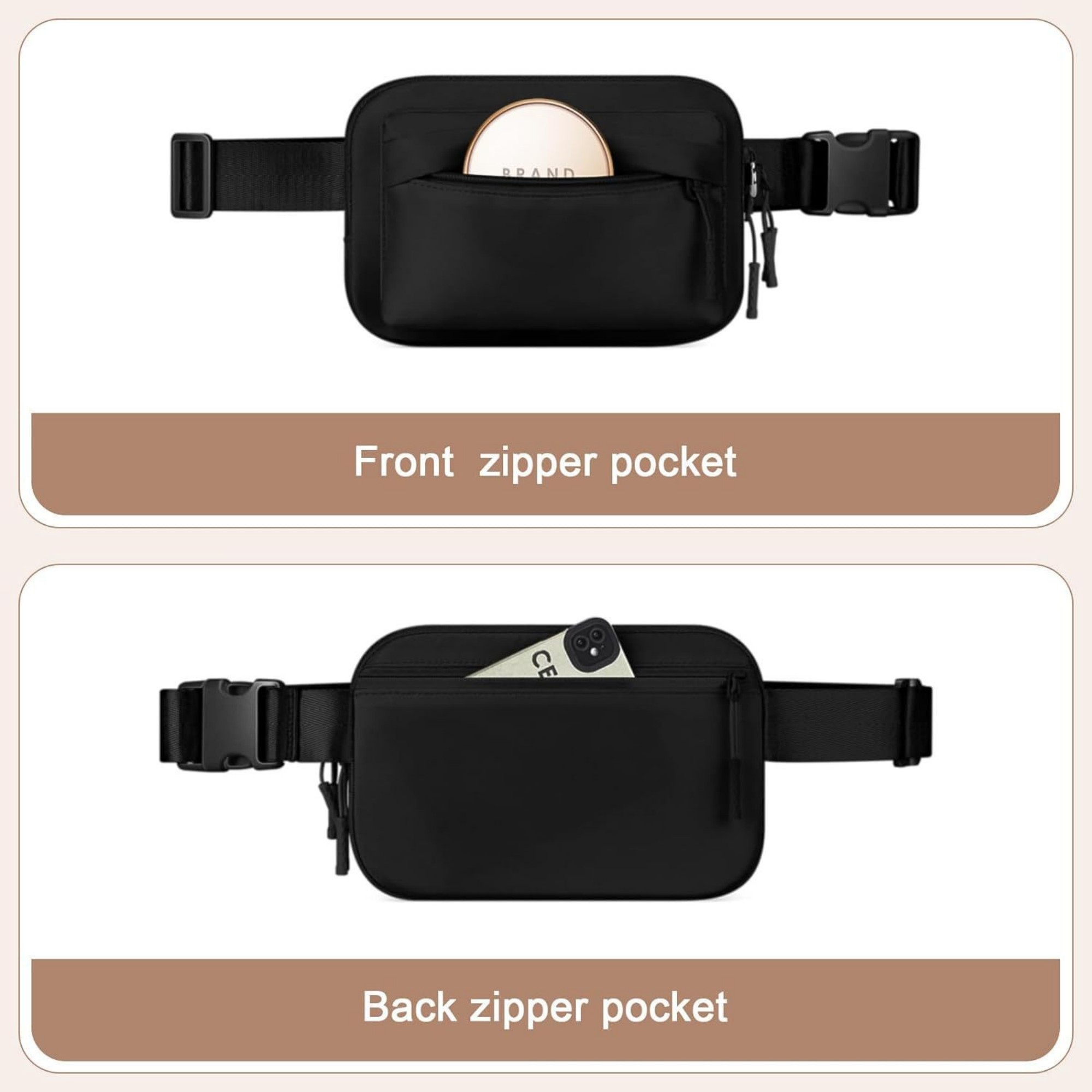 Fanny Pack With Zipper Pockets 10