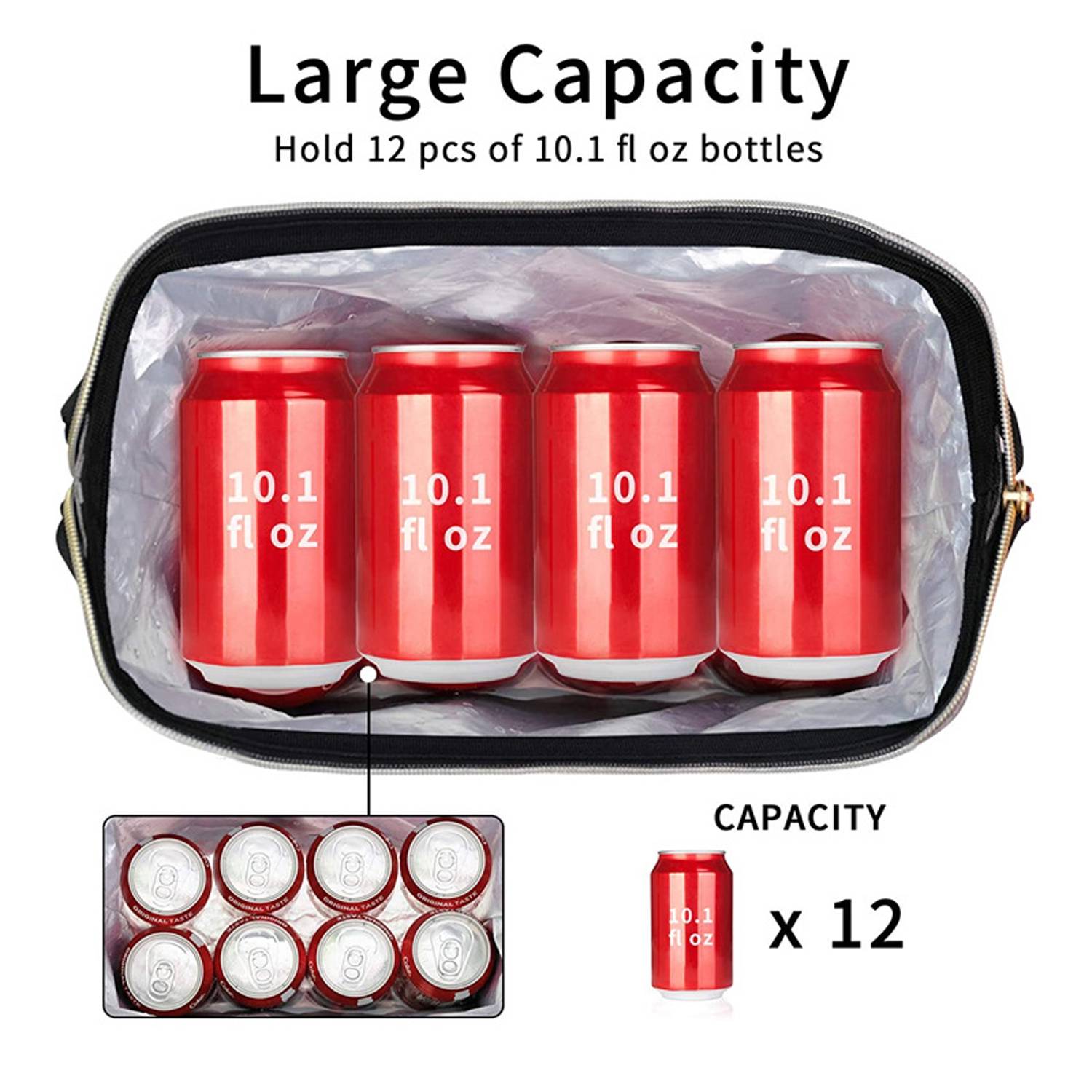 12 Can Insulated Oxford Cooler Lunch Tote Bag 2