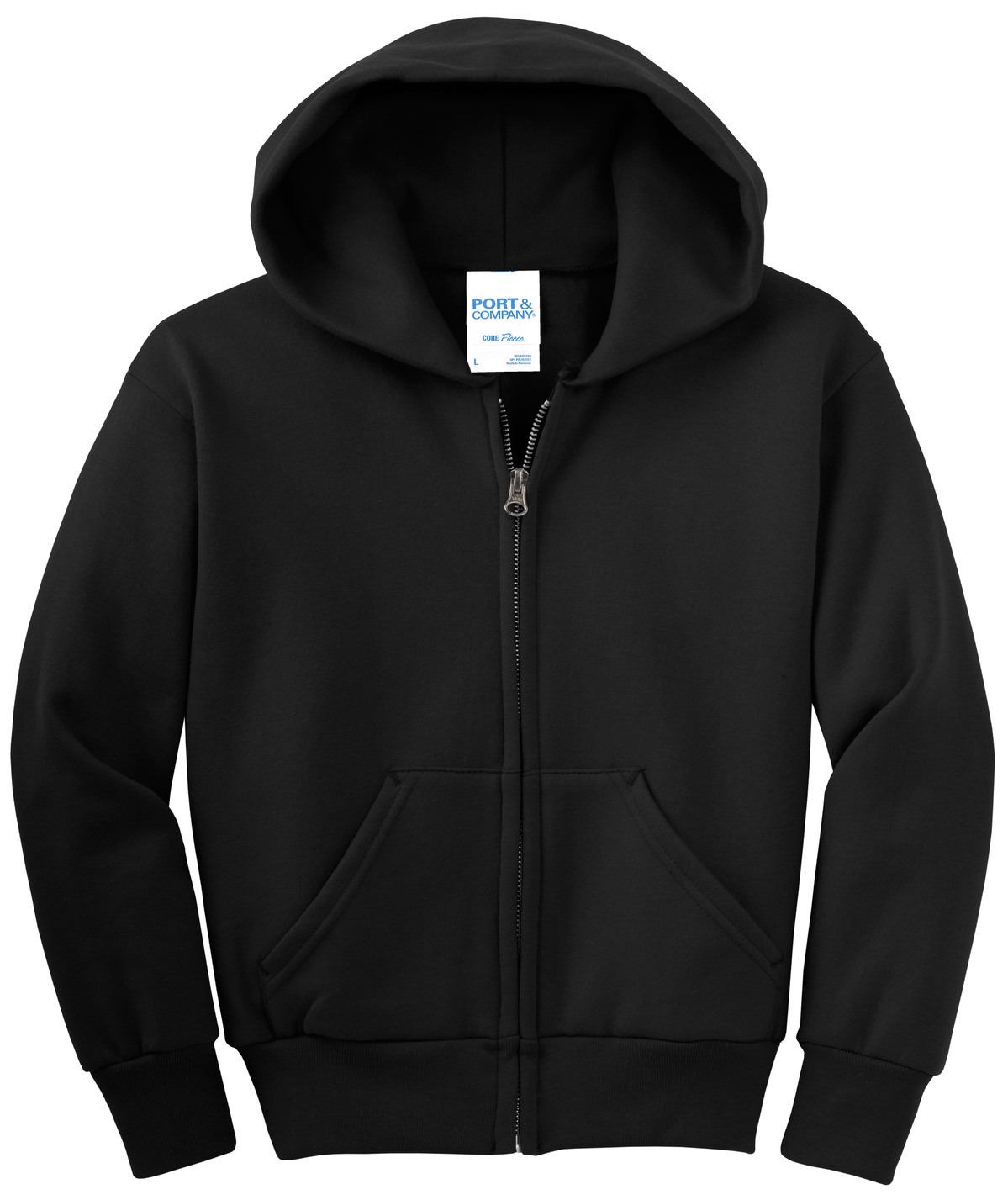 Port & Company® Youth Core Fleece Full-Zip Hooded Sweatshirt 46