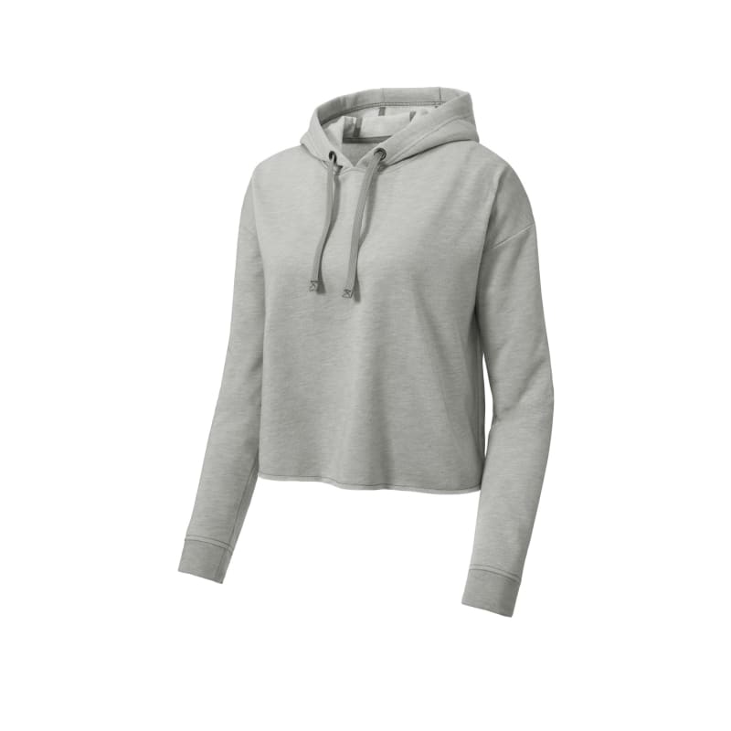 Sport-Tek Women's PosiCharge Tri-Blend Wicking Fleece Crop Hooded Pullover, custom hoodie or sweatshirt with logo imprint 5