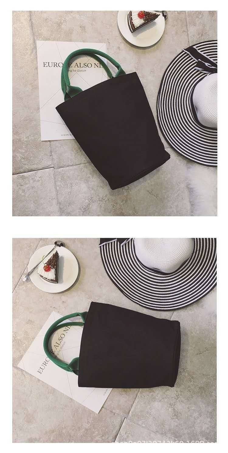 Tote Bag with Pocket Casual Bucket, custom tote bag with logo imprint 13