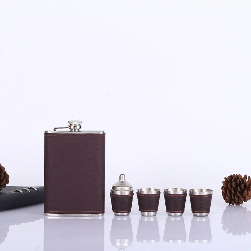 7 oz Stainless Steel Liquor Flask Gift Set 3