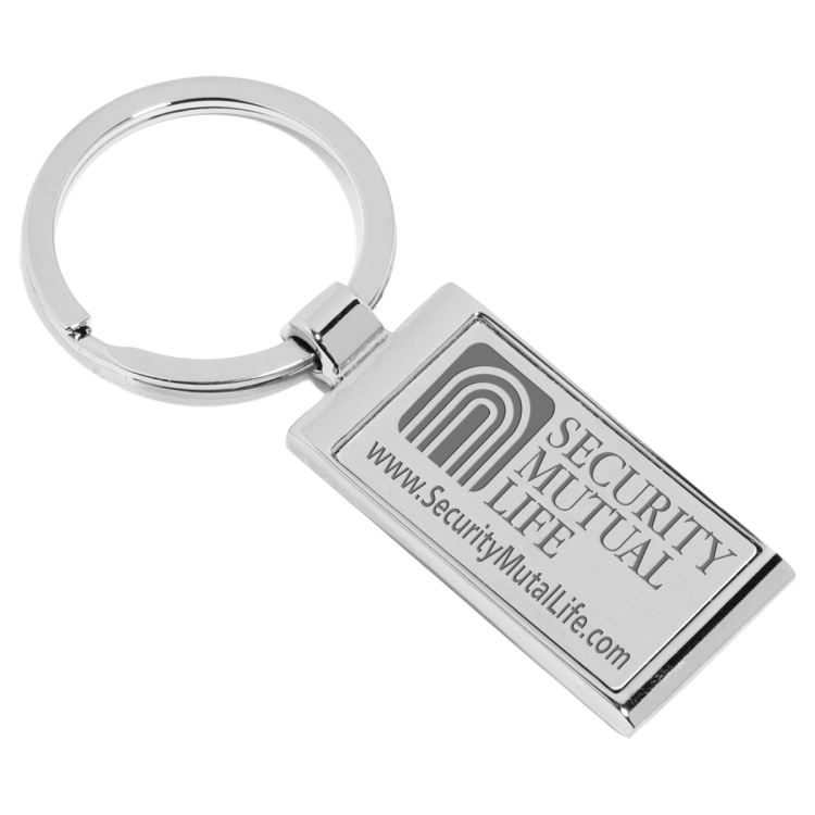 "Geo" Economy Laser Engraved Metal Keyholder 7