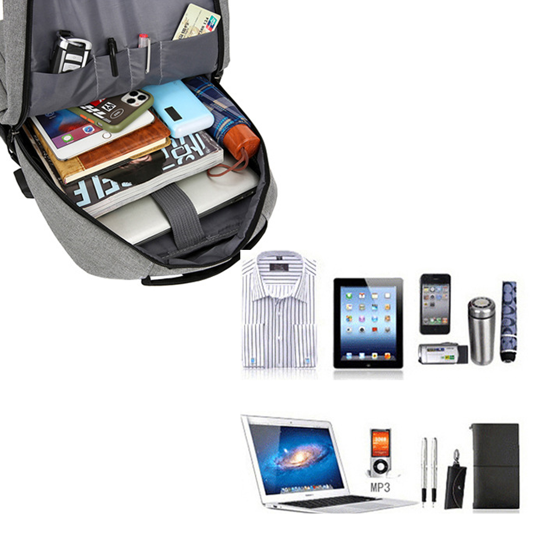 15.6" Travel Laptop Backpack Lightweight 3