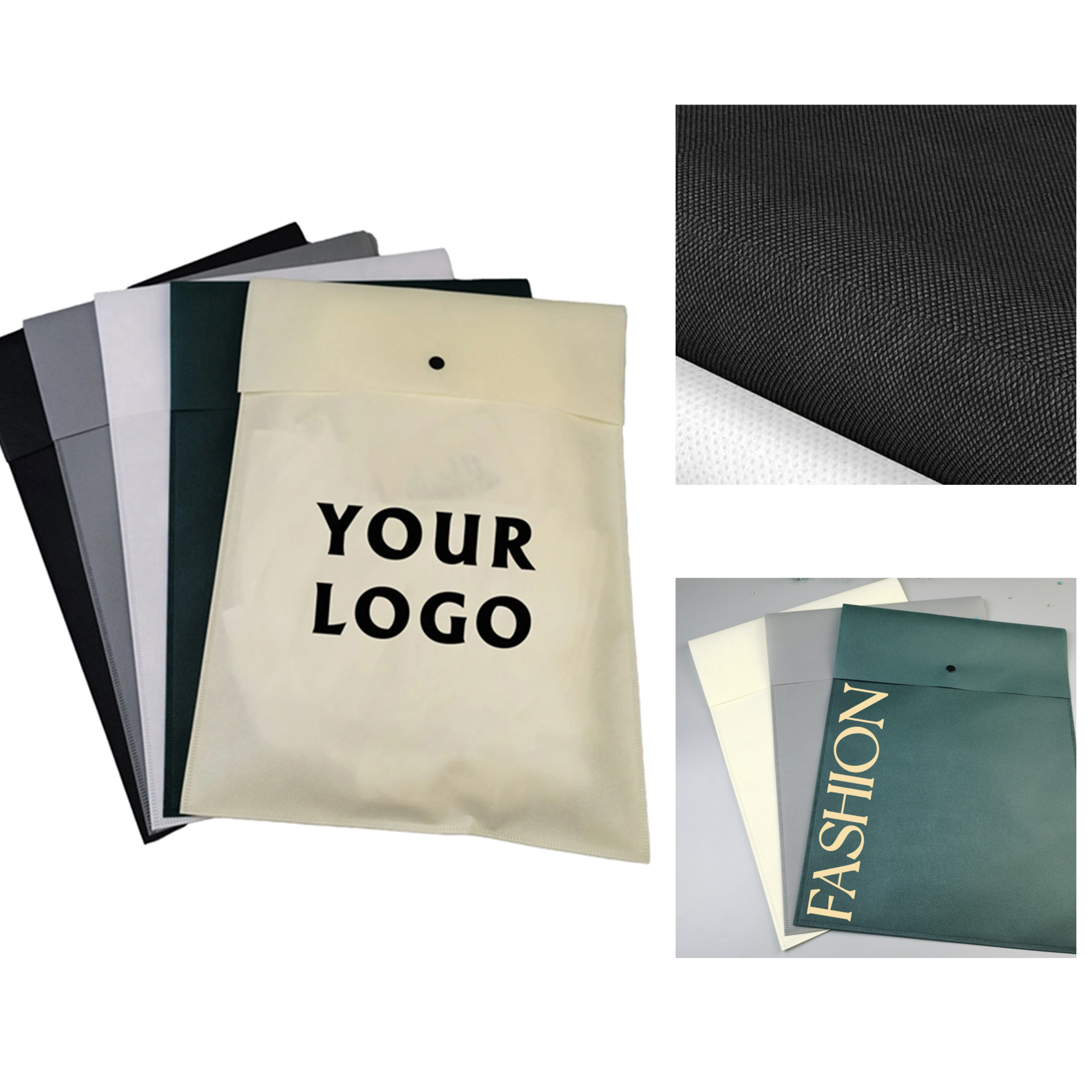 Top - notch Non - woven Garment Bag with Button 2