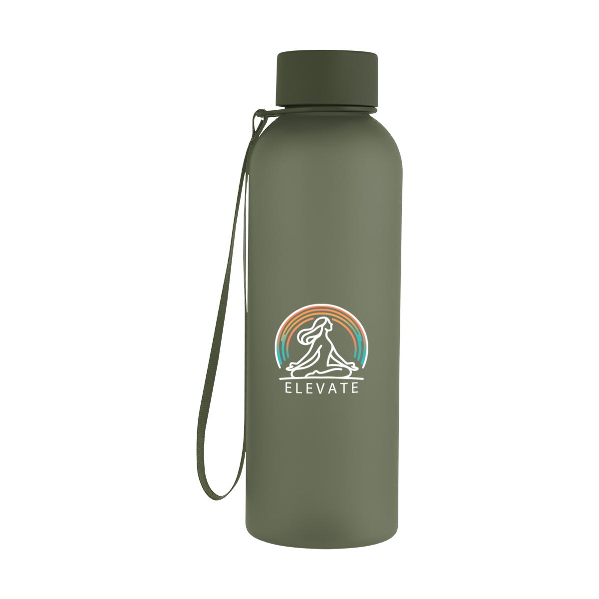 20 Oz. Morgan rPET Rubberized Bottle With Carry Strap 17