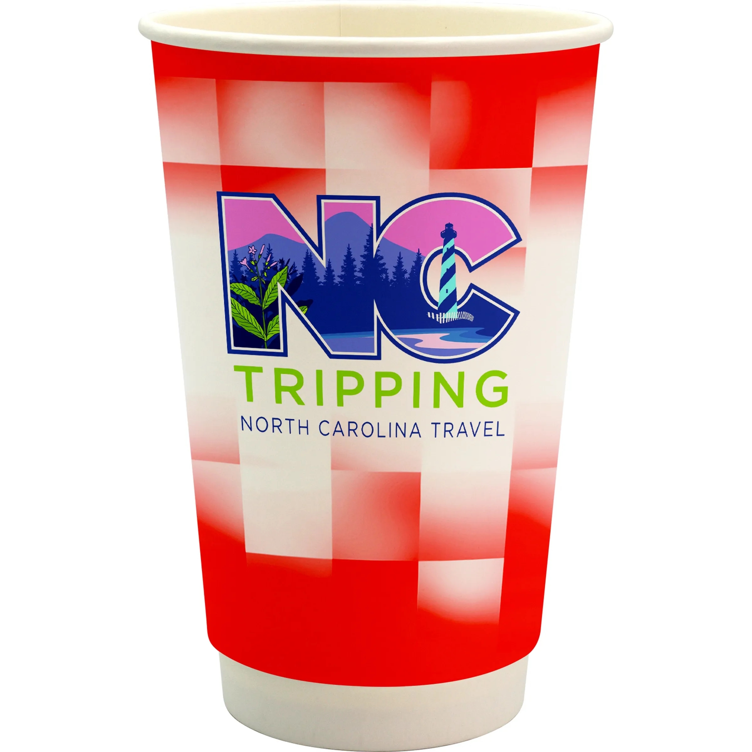 16 oz. Full Color Shaded Checkers Paper Cup 14
