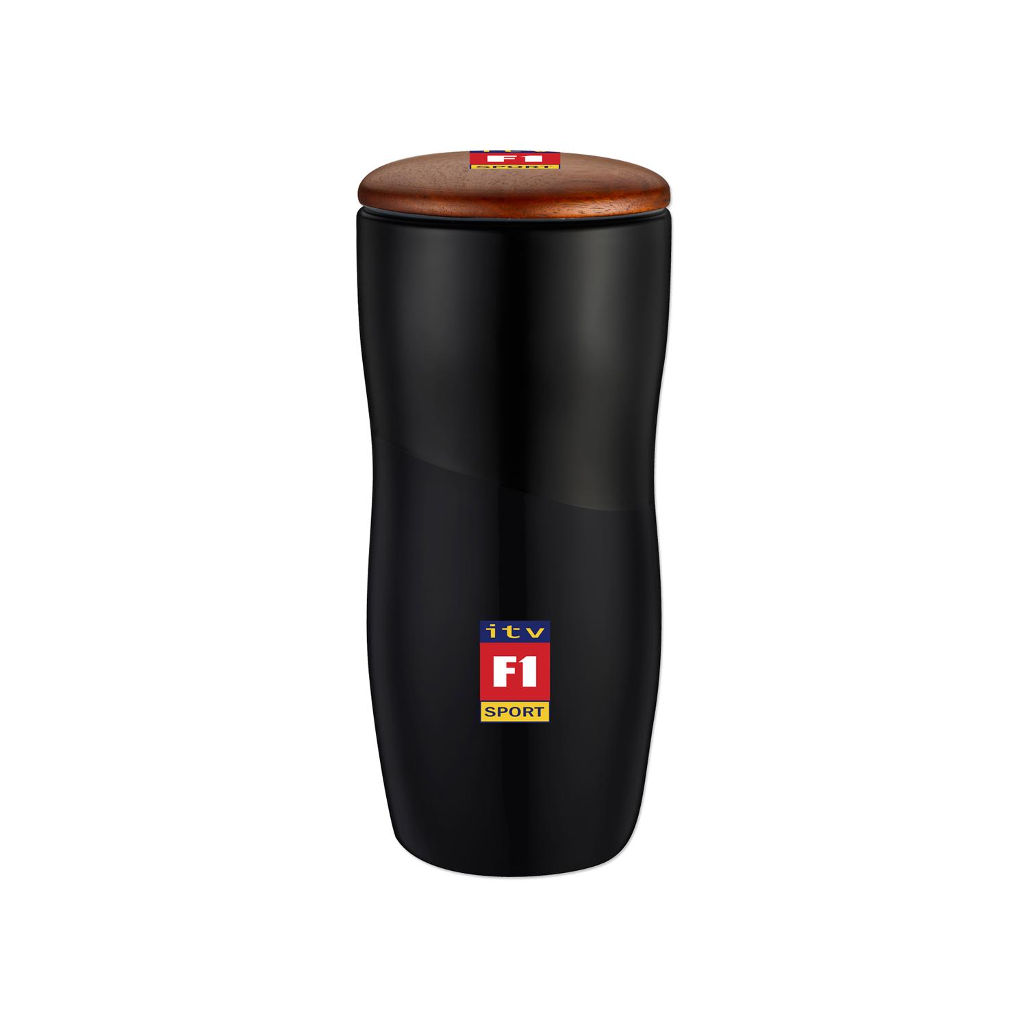 12 Oz. Double Wall Ceramic Tumbler with Lid 2