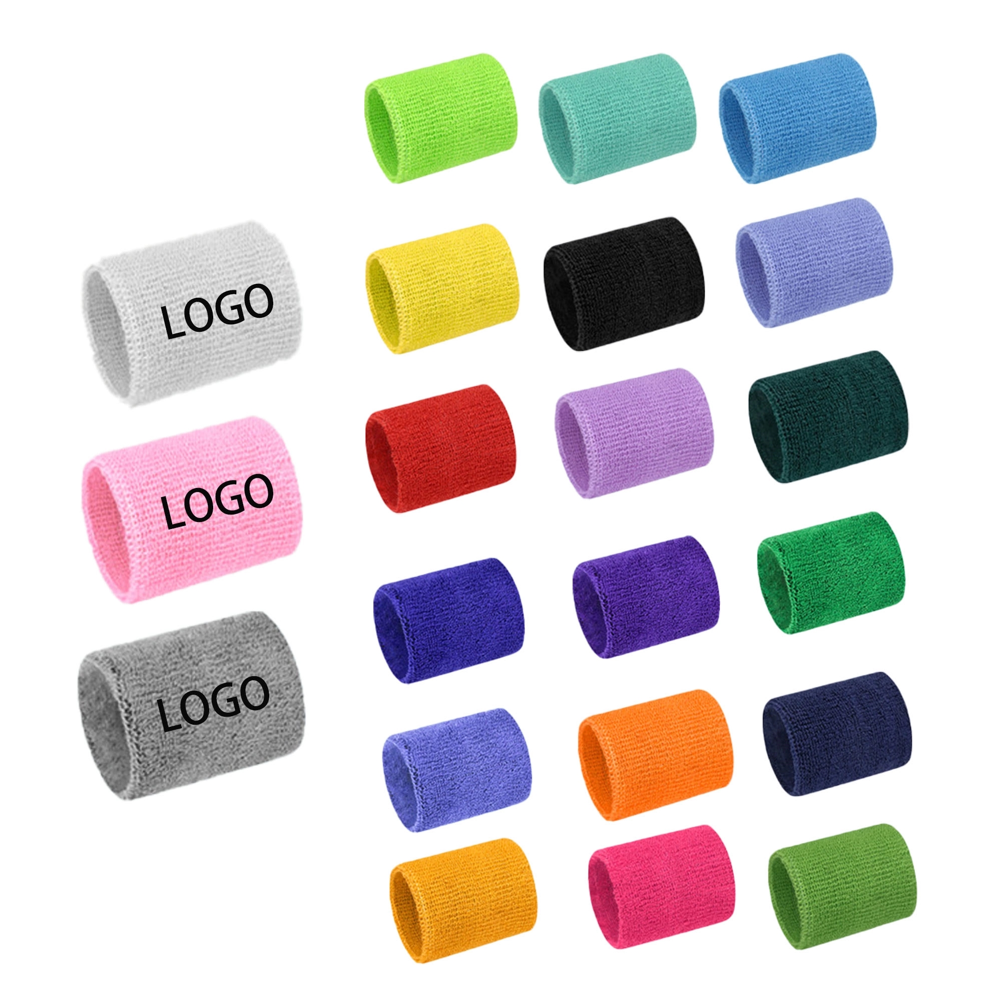 Cotton Unisex Sport Sweatband Wristband 8