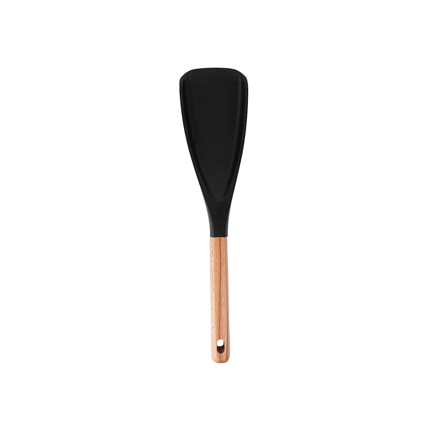 Non Stick Silicone Spatula w/ Wooden Handle 3