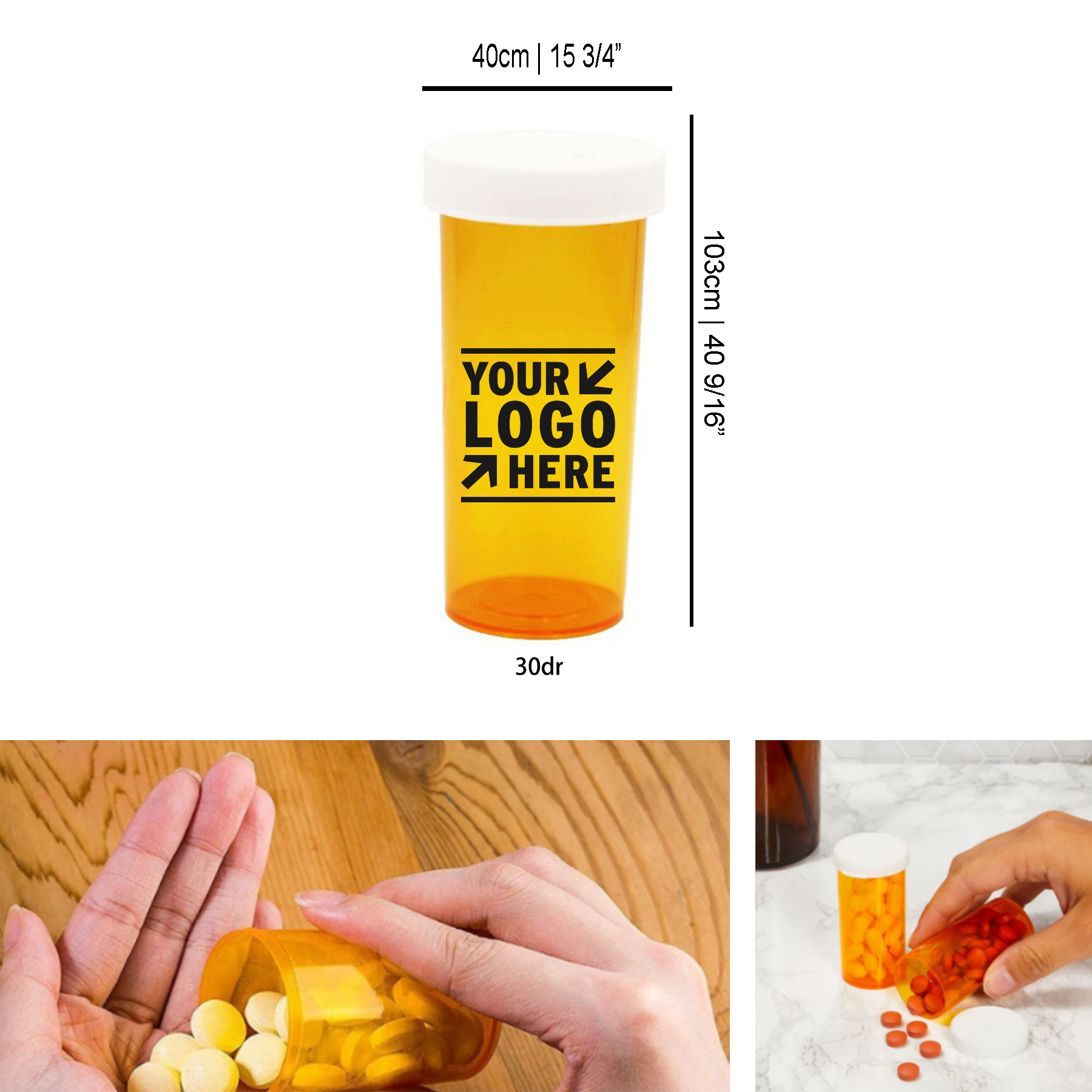 30dr Reusable Empty Prescription Pill Bottles 1