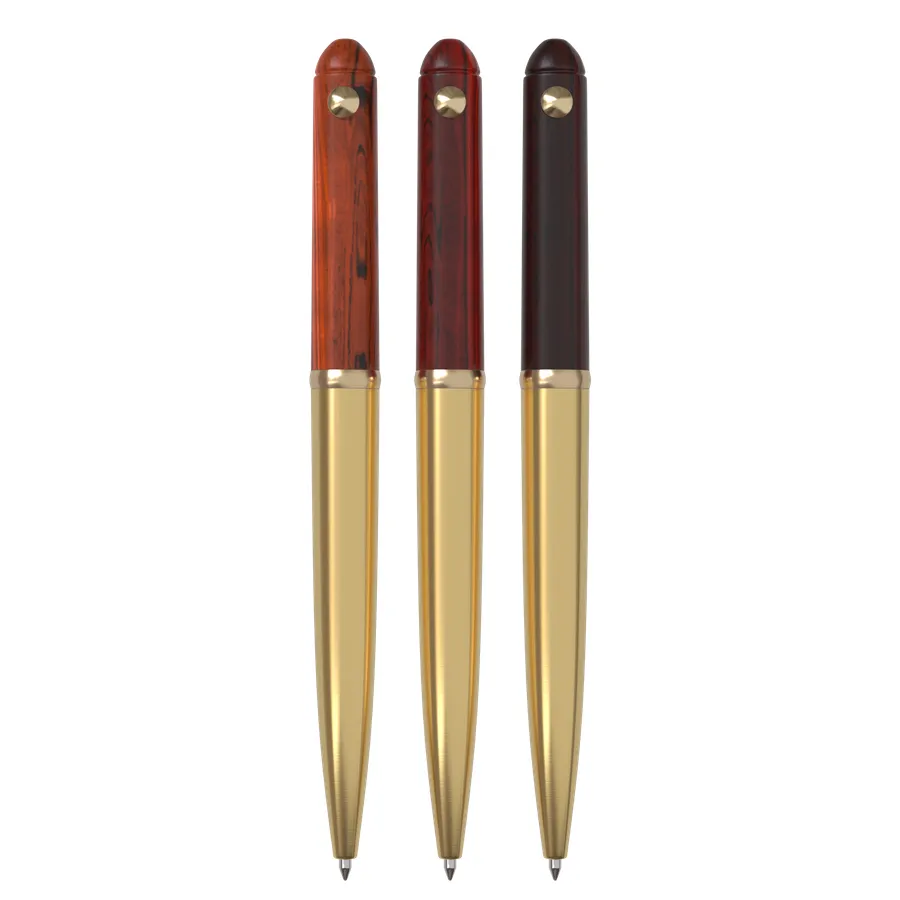 Custom Olive Pen With Leather Case Combination 3