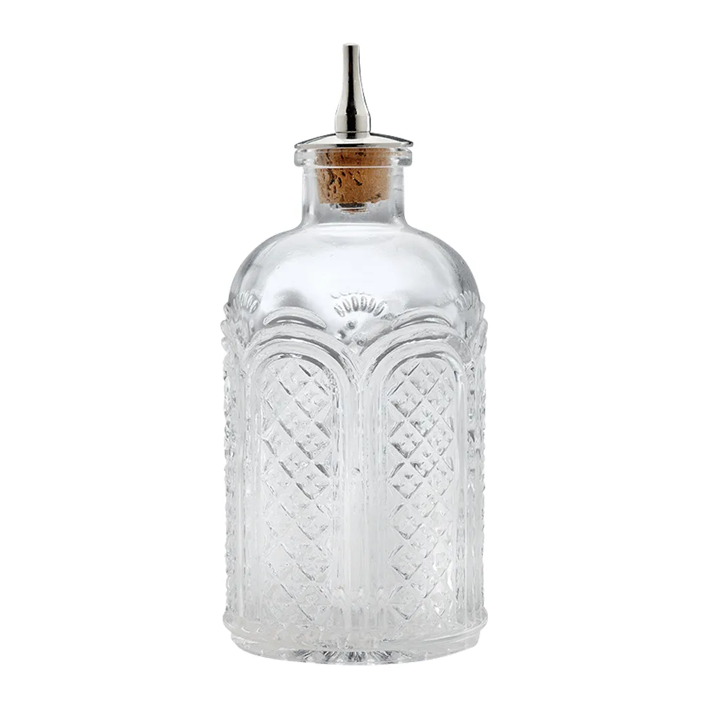 5oz. Glass Bitters Bottle Dome Retro Design 1