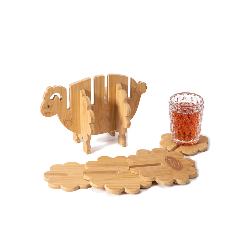 Sheep Shaped Bamboo Coaster and Table Top Decoration 9