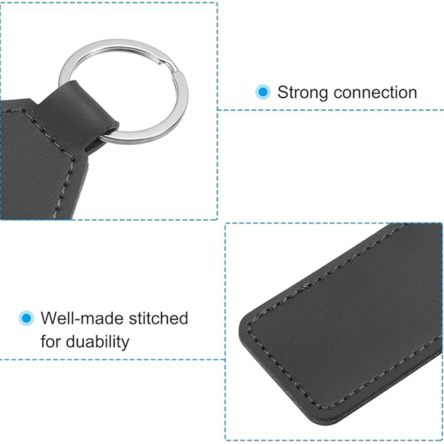 Multicolor Hotel Promotion Customized Leather Keychain 2