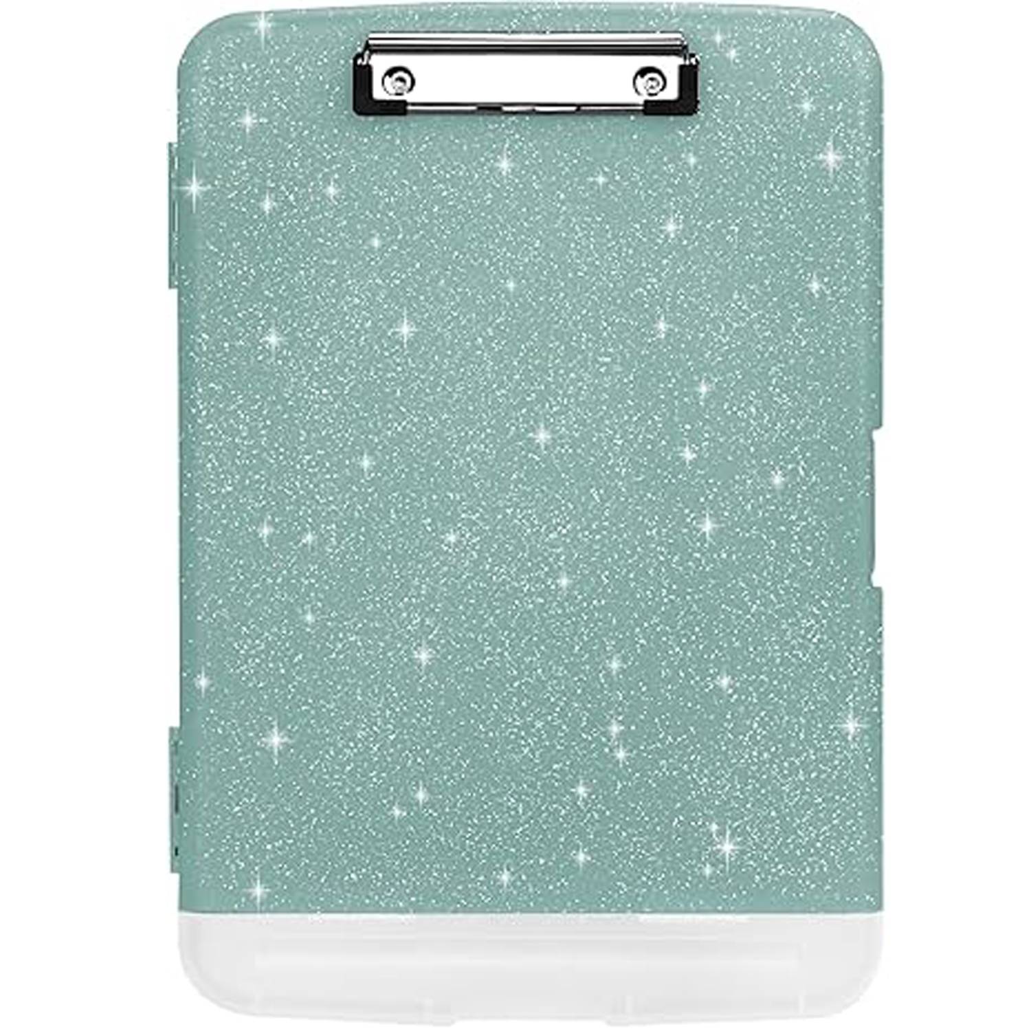 Glitter A4 Plastic Storage Clipboard w/ Pen Holder 2
