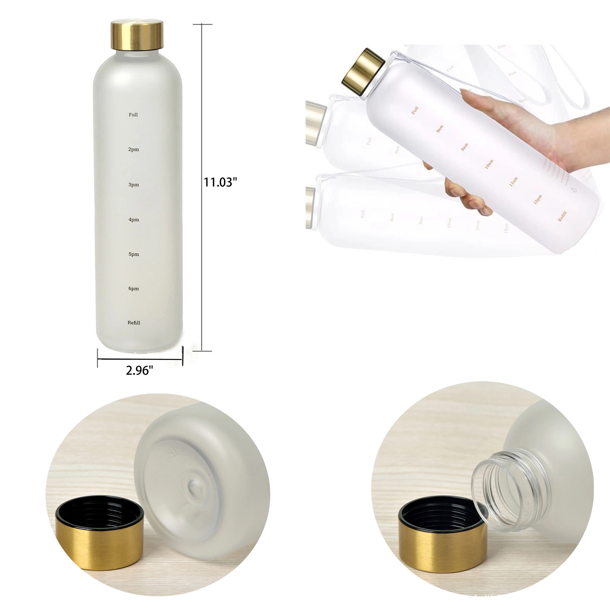 33 oz Gradient Frosted Space Water Bottle 3