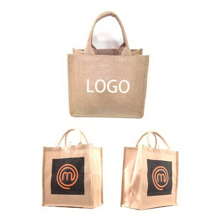 Jumbo Jute Tote, custom tote bag with logo imprint 2