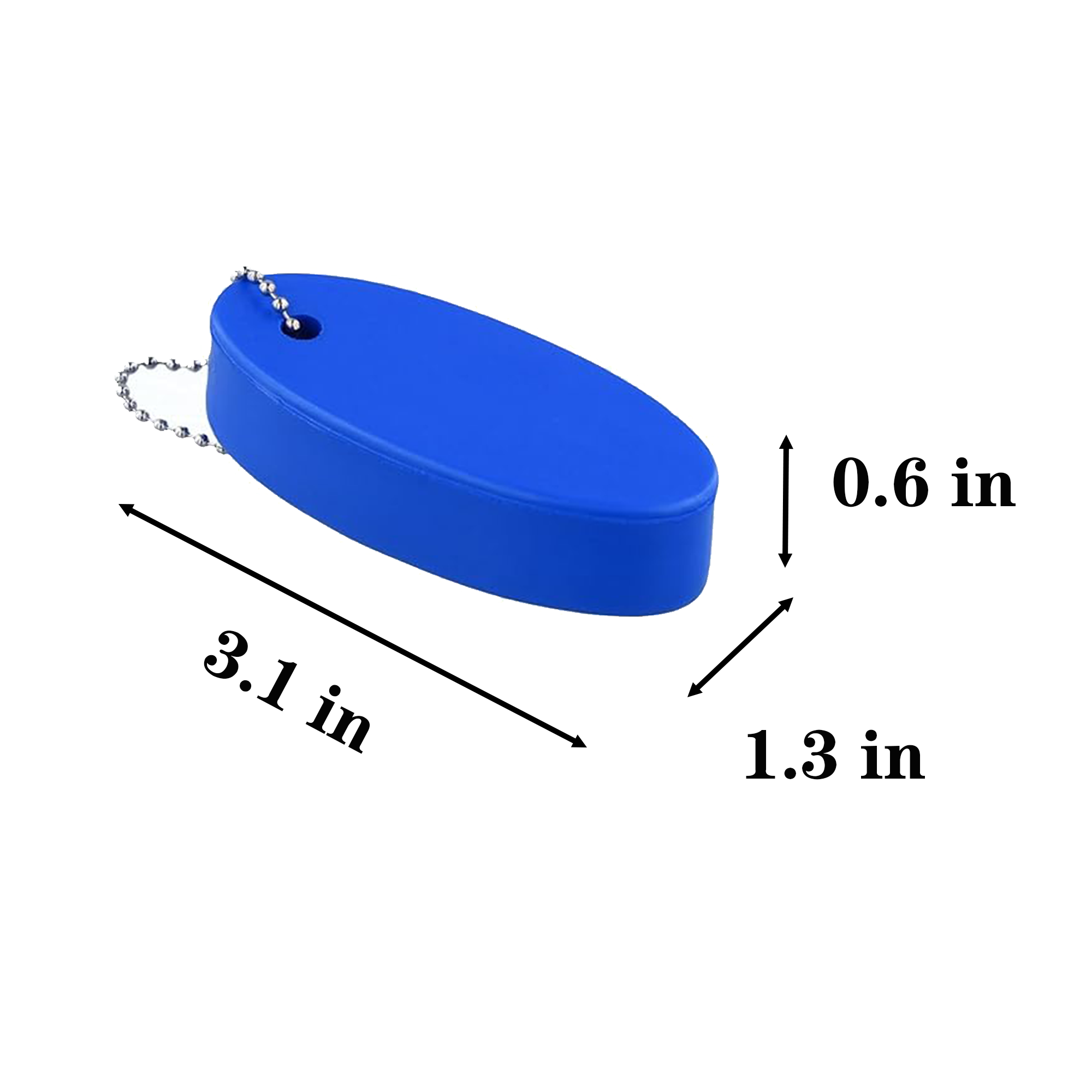 Oval PU Foam Floating Keychain 2