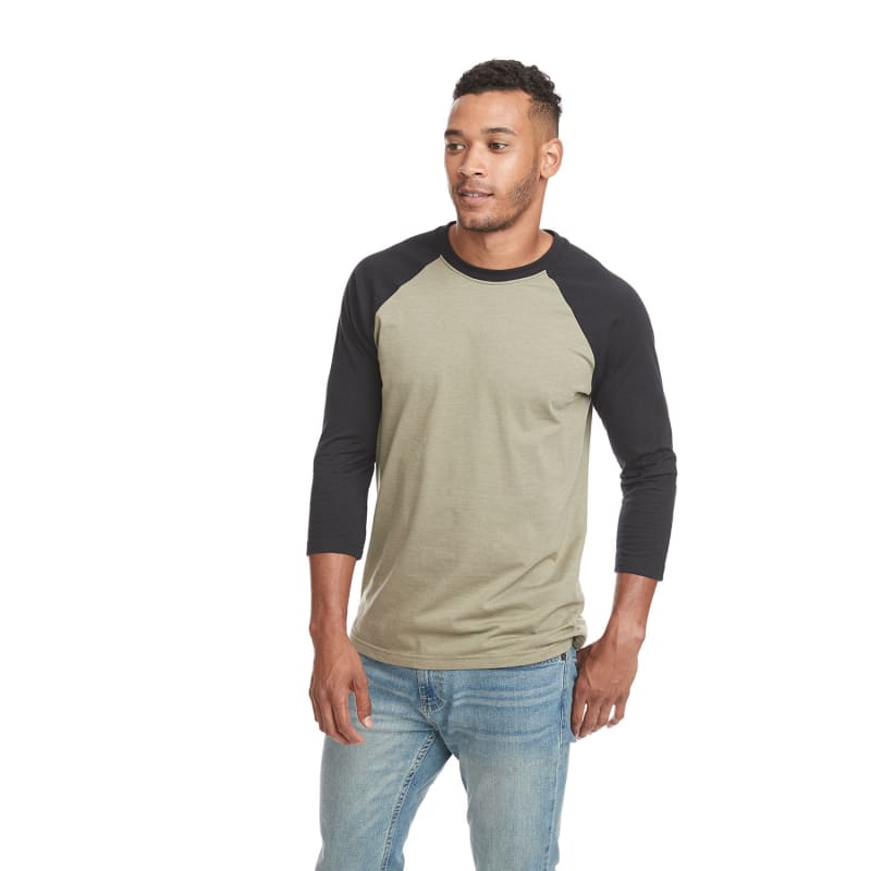 Next Level Apparel Unisex CVC 3/4 Sleeve Raglan Baseball T-Shirt 3