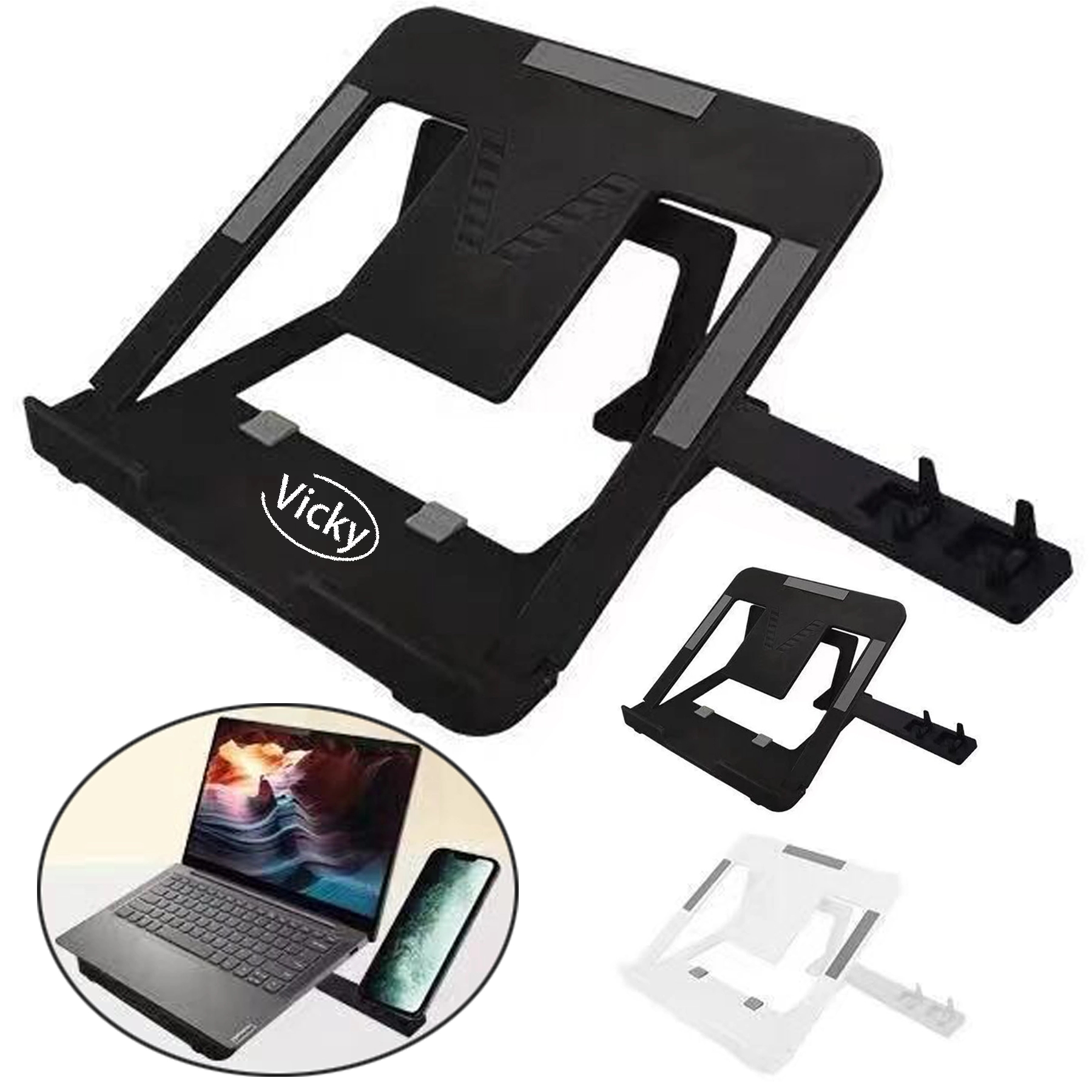 Foldable Laptop Phone Stand 3