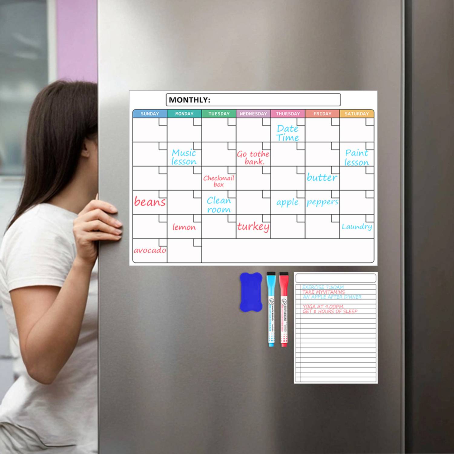Magnetic Monthly Fridge Calendar 4