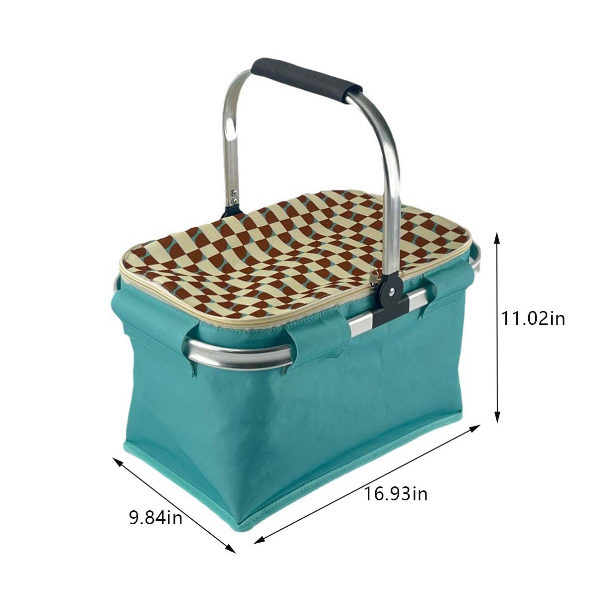 Portable foldable travel shopping cooler bag picnic basket 2