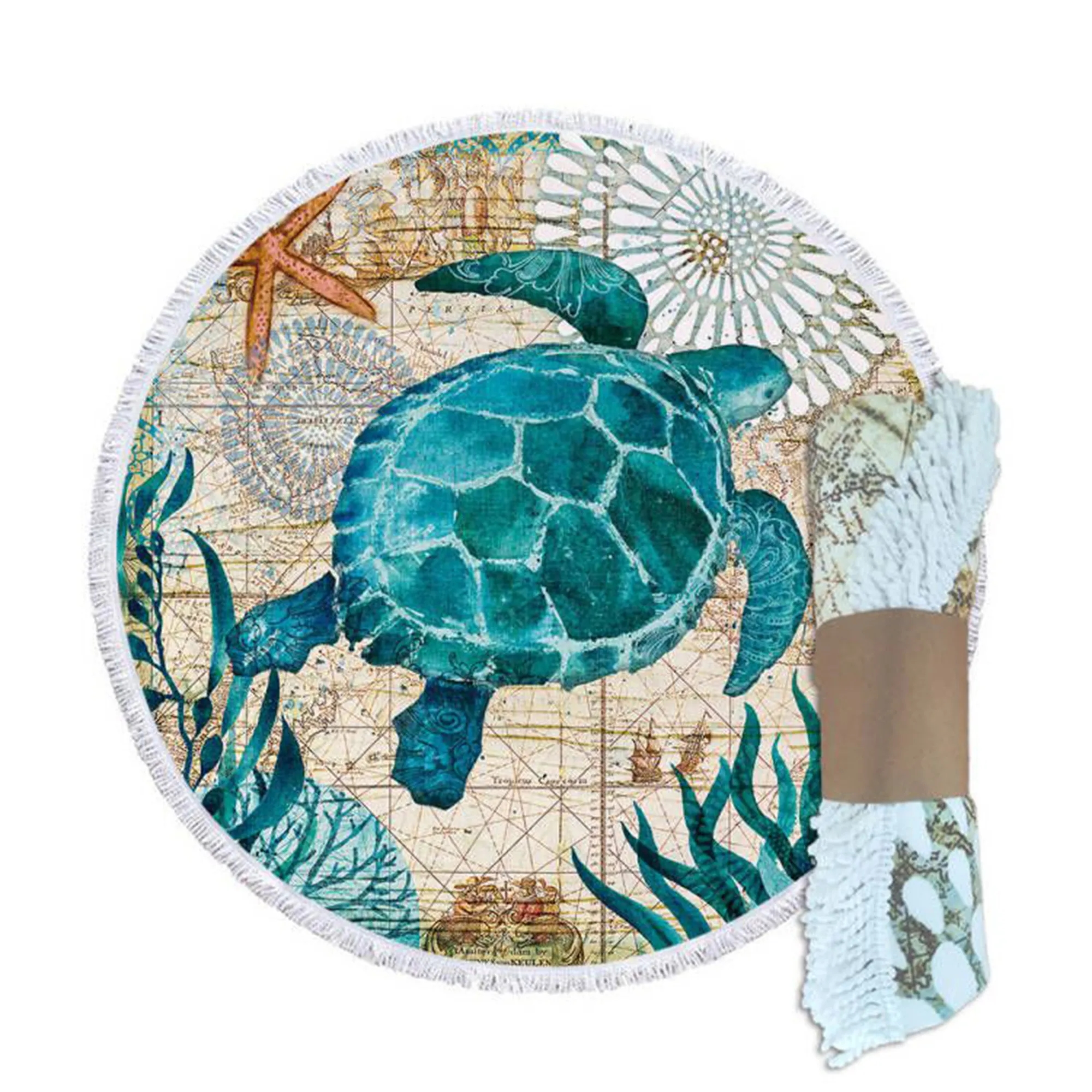 Full Color Round Beach Towel MOQ 50 PCS 3