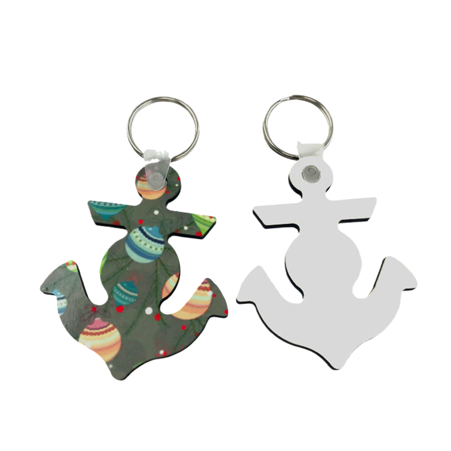 Anchor Shaped Sublimation MDF Keychain 1